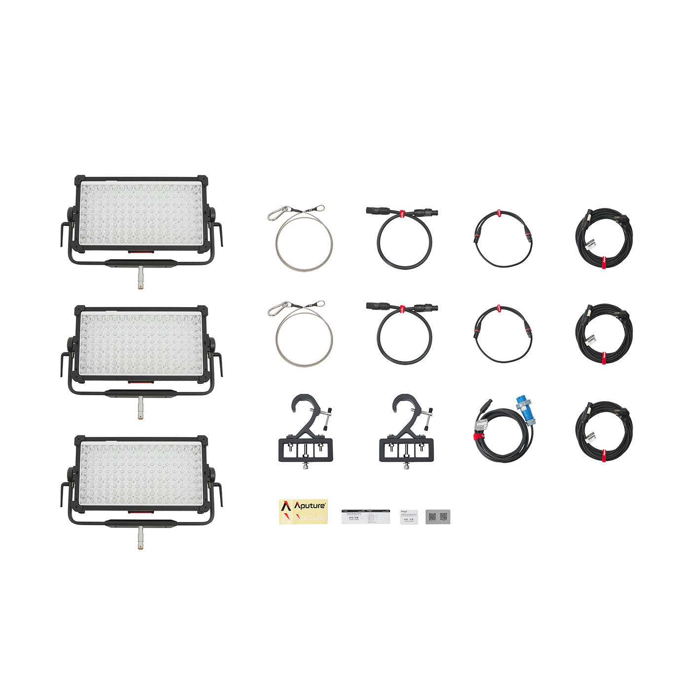 Aputure NOVA II 2x1 9° BLAIR-CG Full Color LED Light Panel 3-Light Kit
