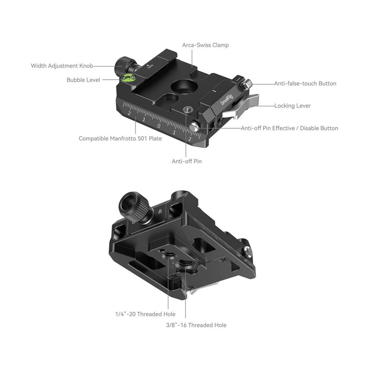 SmallRig Arca-Swiss/Manfrotto Compatible Mounting Plate Kit