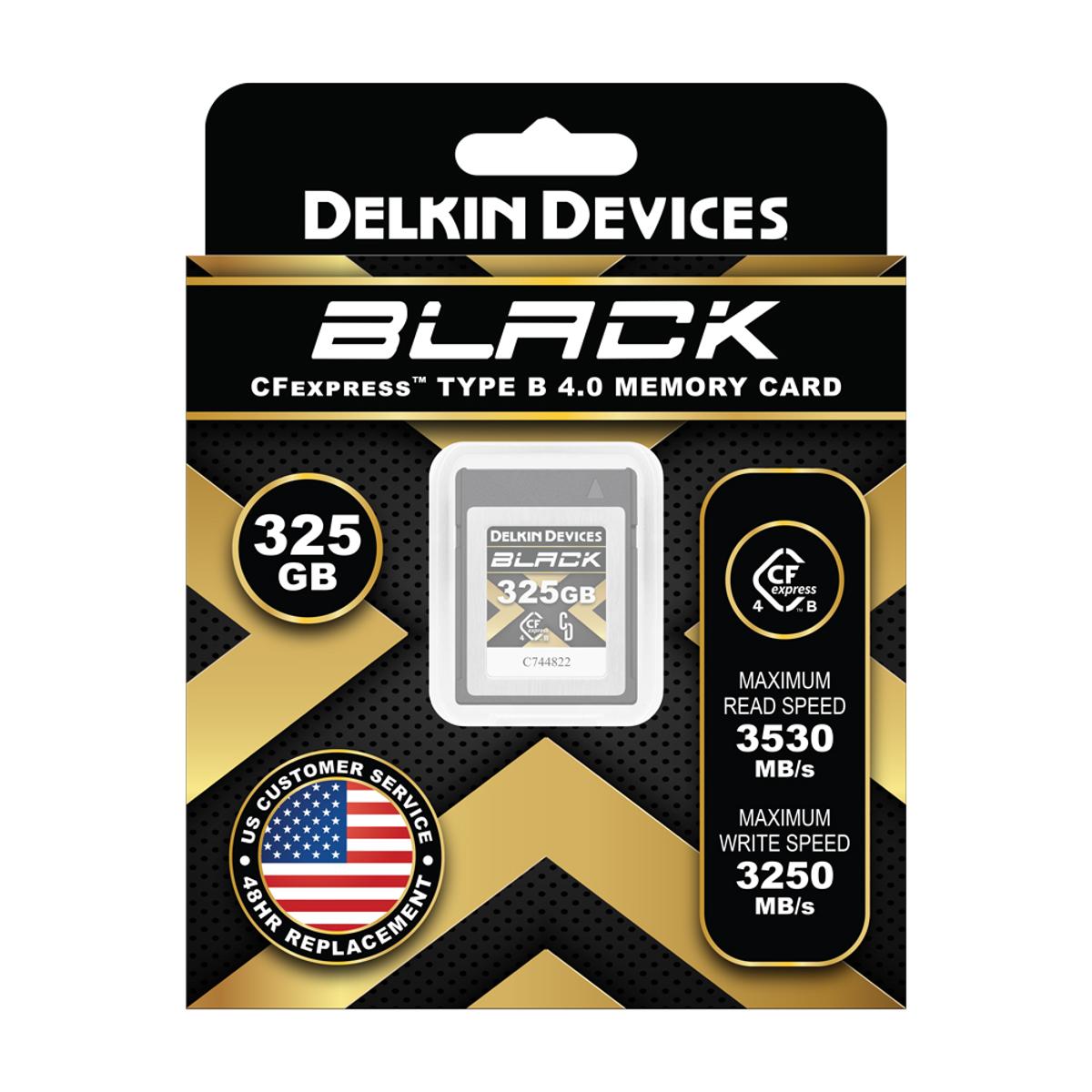 Delkin BLACK 325GB 4.0 CFexpress Type B Memory Card