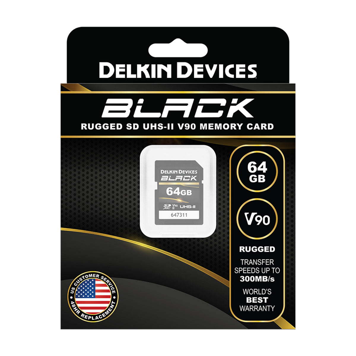 Delkin BLACK 64GB UHS-II SDXC (V90) Memory Card