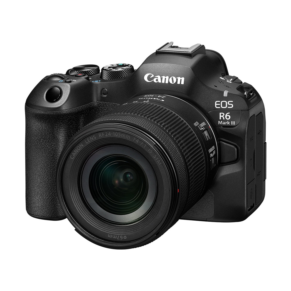 Canon EOS R6 Mark III Mirrorless Camera with RF 24-105mm f4-7.1 IS STM Lens Front View Available at Pictureline