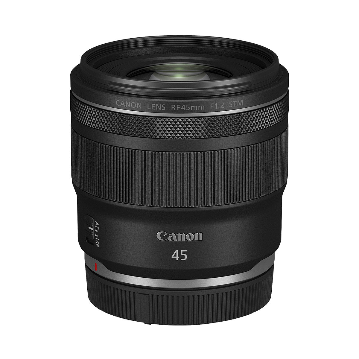 Canon RF 45mm F1.2 STM Lens Side View Available at Pictureline