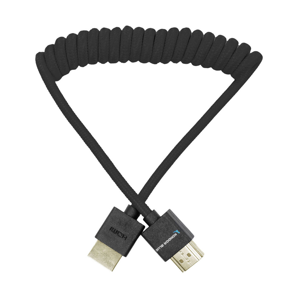 Kondor Blue Coiled 12 to 24" Full HDMI Cable (Black)