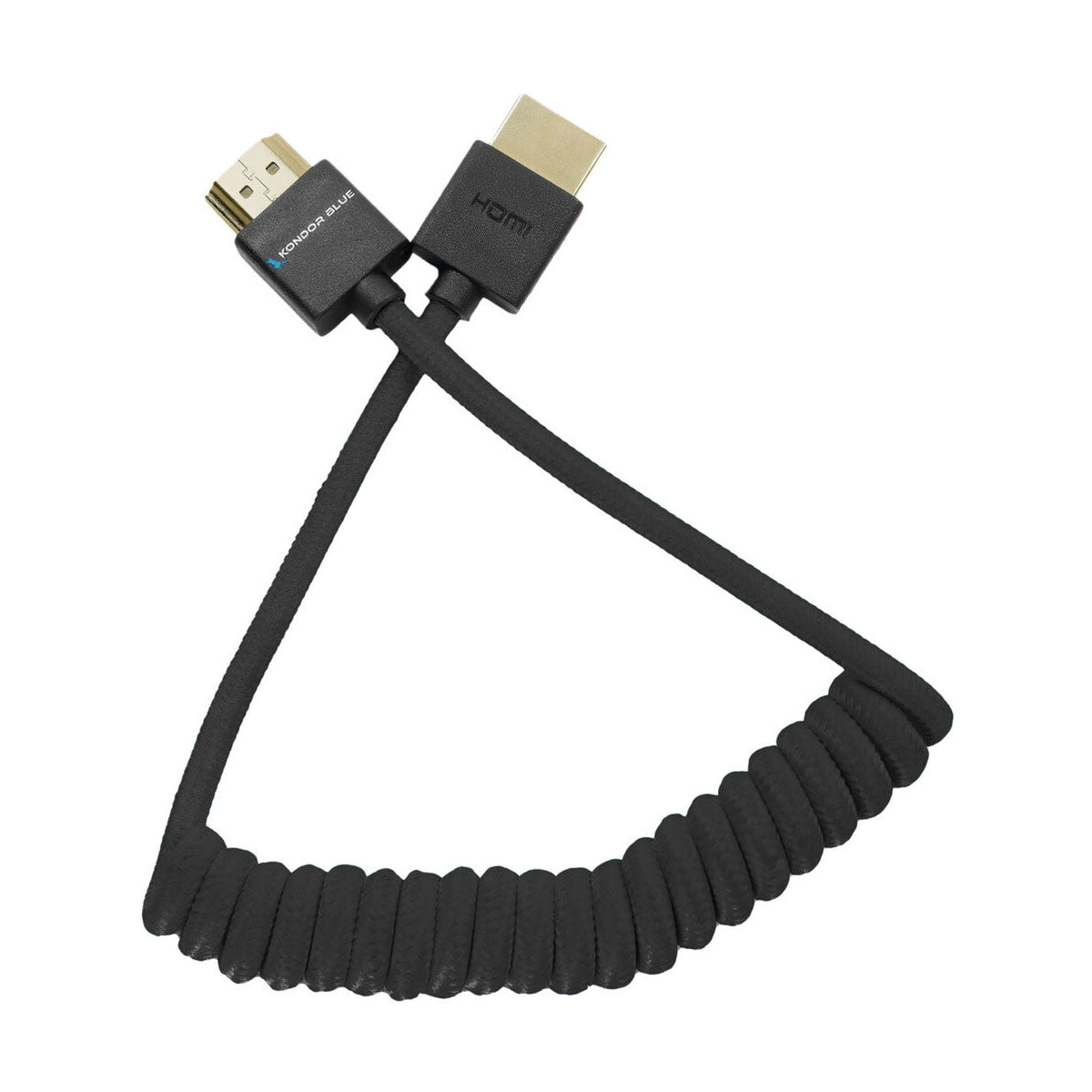 Kondor Blue Coiled 12 to 24" Full HDMI Cable (Black)