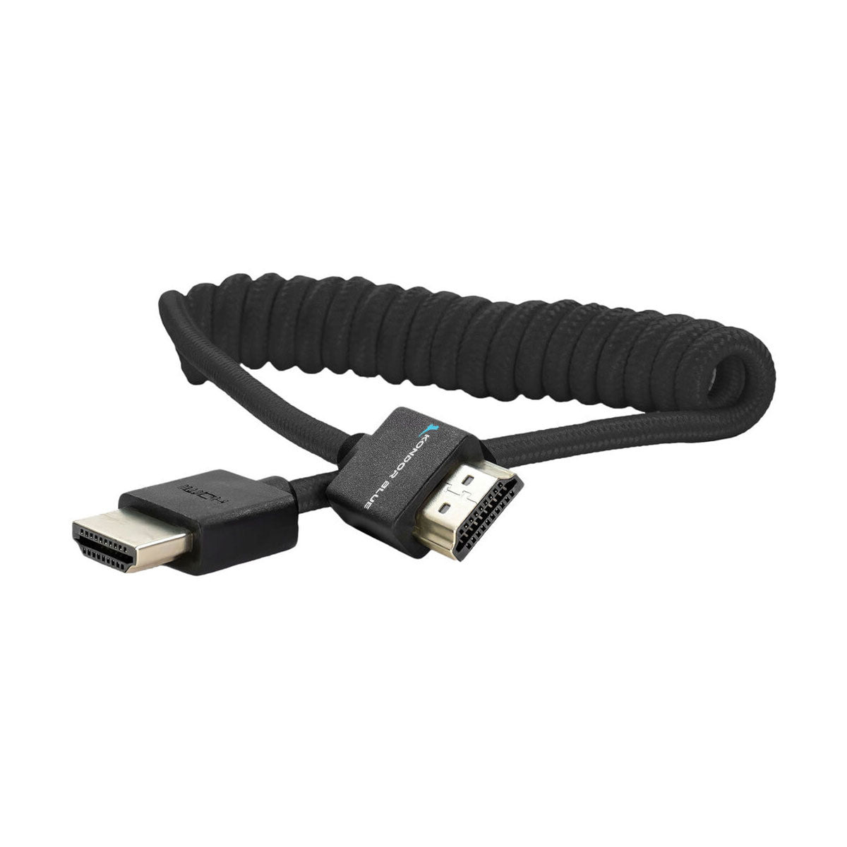 Kondor Blue Coiled Full to Full HDMI Cable (12-24")