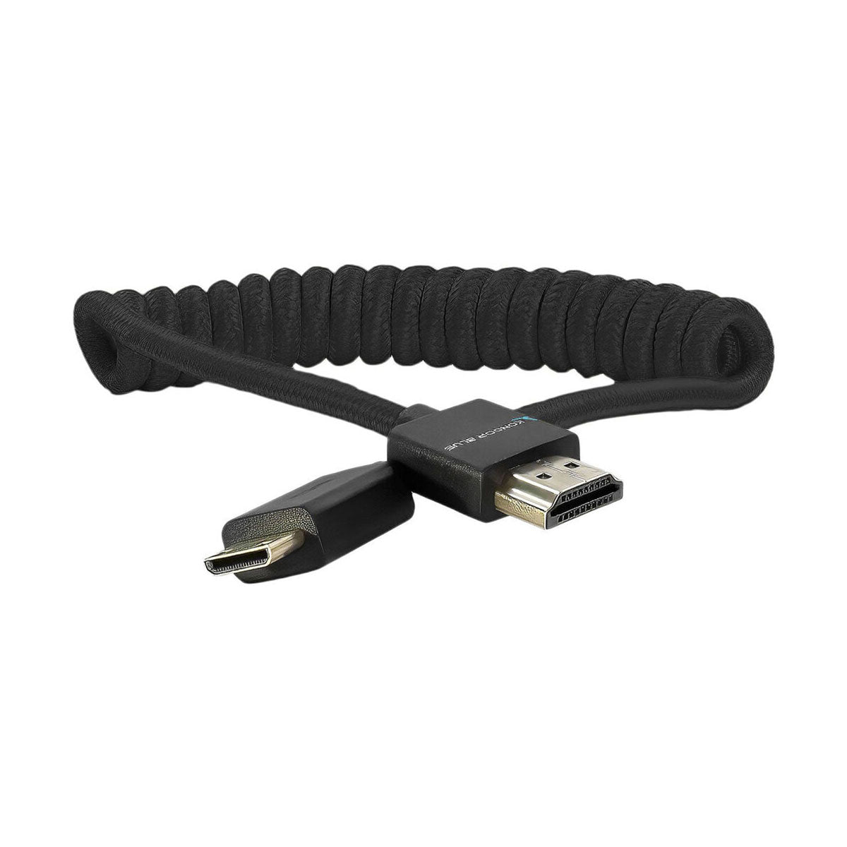 Kondor Blue Coiled Full to Mini HDMI Cable (12-24")