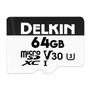 Delkin Devices 64GB UHS-I microSDXC (v30) Memory Card with SD Adapter