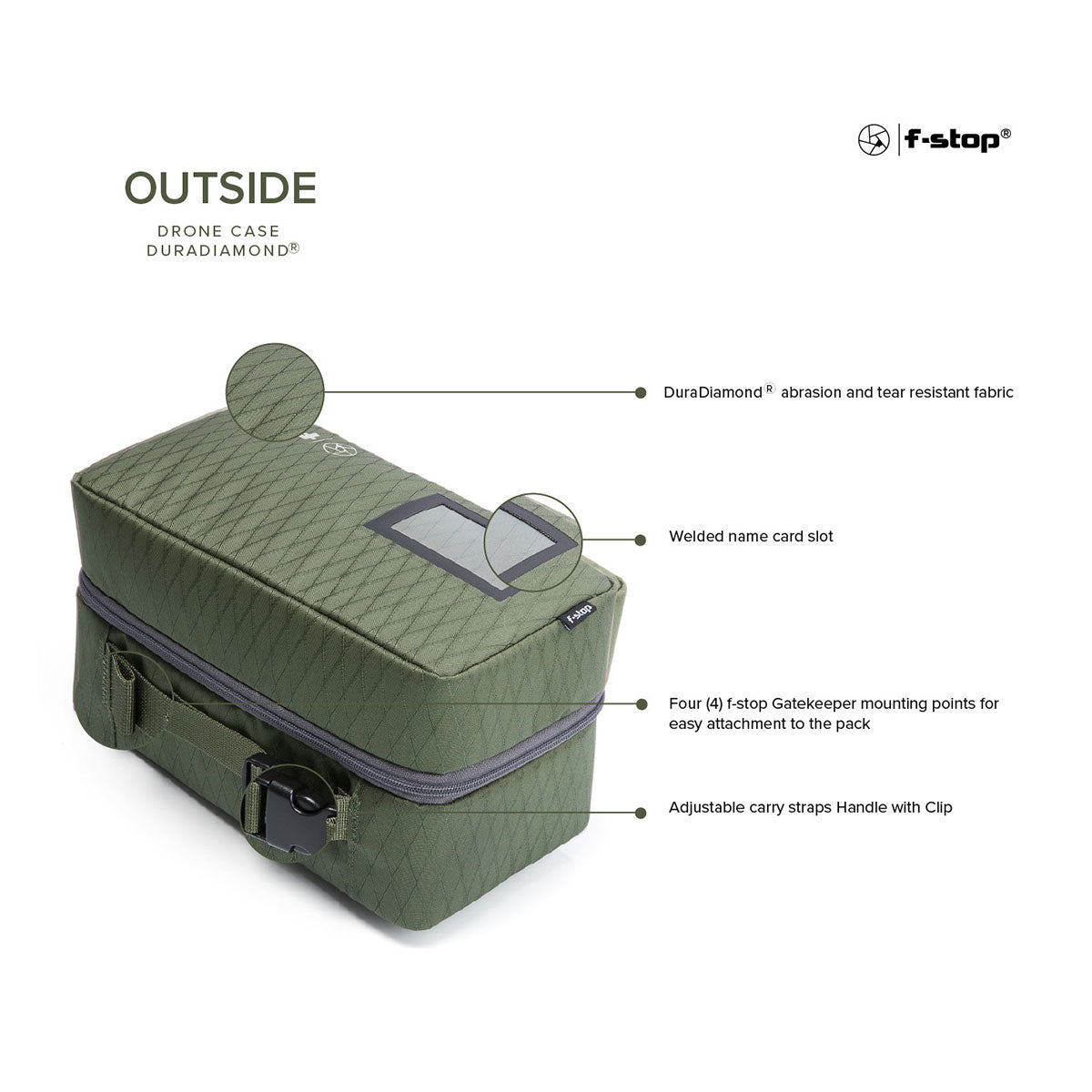 f-stop DuraDiamond Drone Case (Large, Cypress Green)