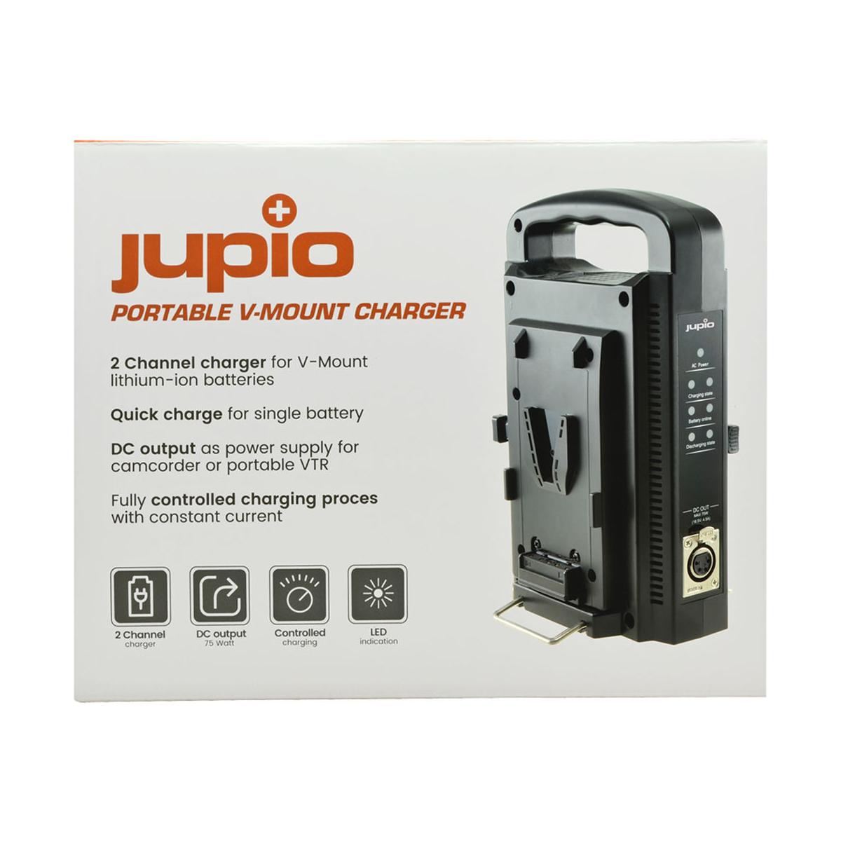 Jupio Portable Dual Battery Charger (V-Mount)