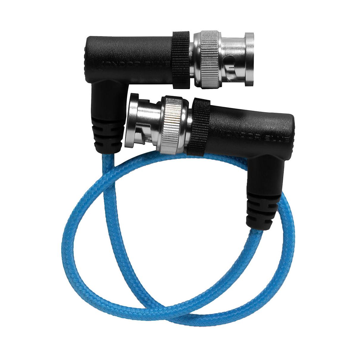 Kondor Blue 12" Ultra Thin 3G Right-Angle SDI-BNC Cable (Blue)