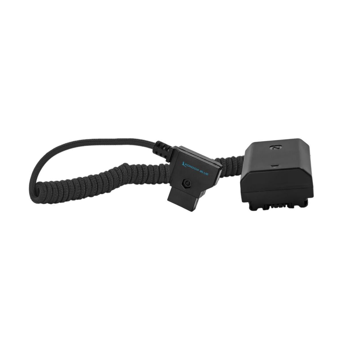 Kondor Blue Coiled 16 to 32" D-Tap to Sony NP-FZ100 Dummy Battery Cable (Black)