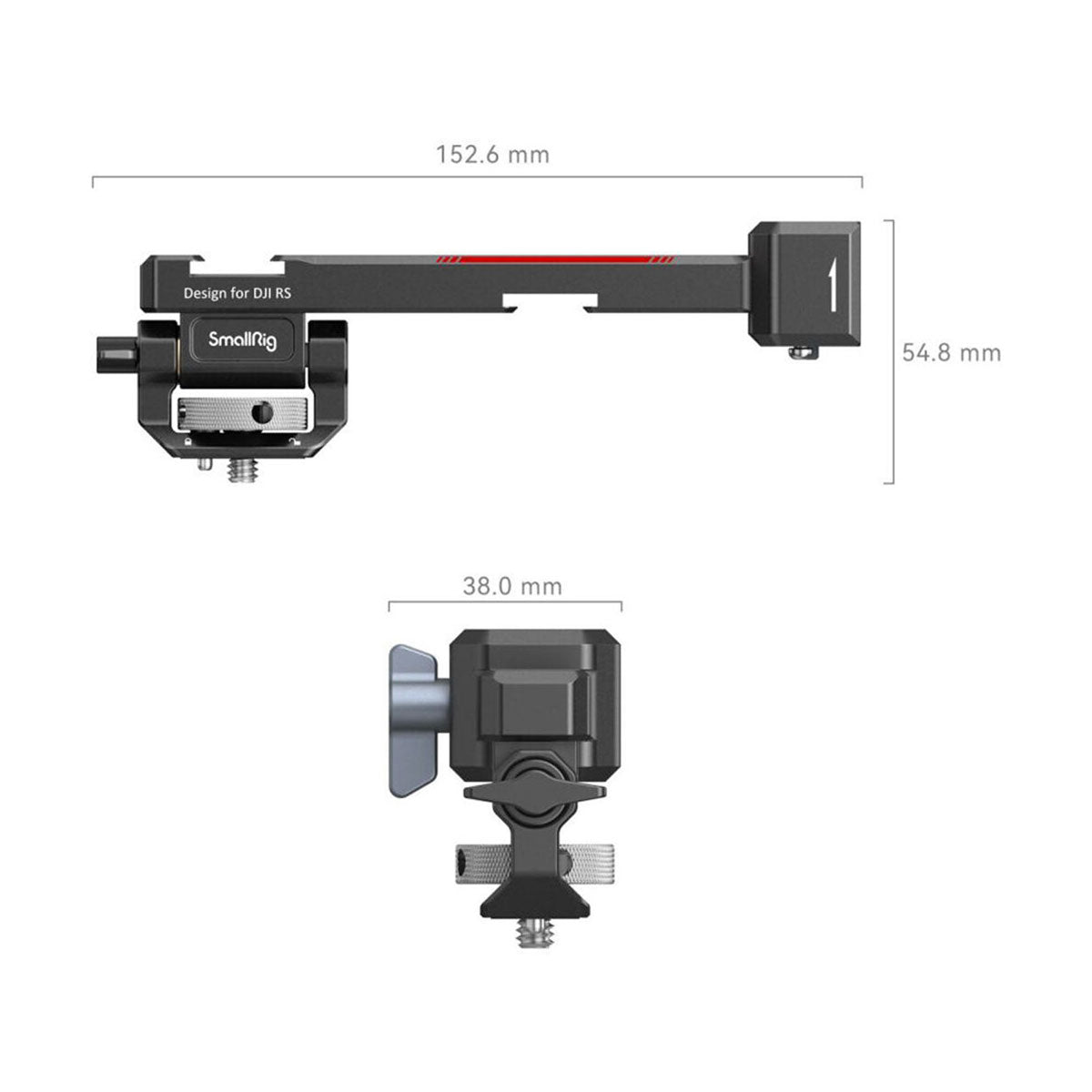 SmallRig Monitor Mounting Support with NATO Clamp for DJI RS 2 / RSC 2 / RS 3 / RS 3 Pro / RS 3 Mini