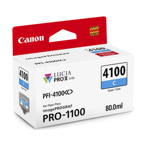 Canon PFI-4100 Cyan Pigment Ink Tank 80mL (PRO-1100)