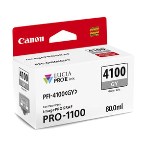 Canon PFI-4100 Gray Pigment Ink Tank 80mL (PRO-1100)