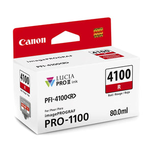 Canon PFI-4100 Red Pigment Ink Tank 80mL (PRO-1100)