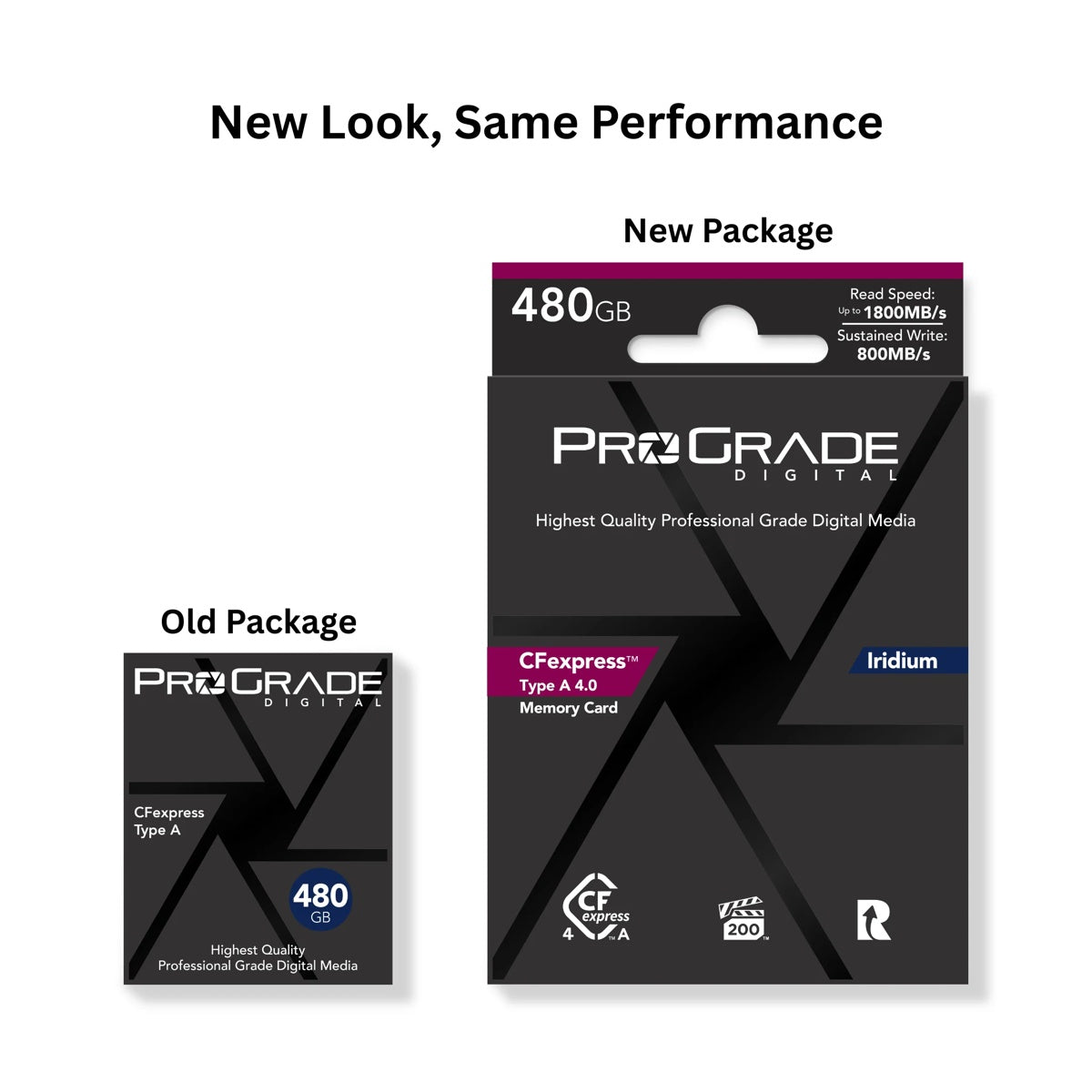 ProGrade Digital 480GB CFexpress 4.0 Type A Iridium Memory Card (VPG 200)