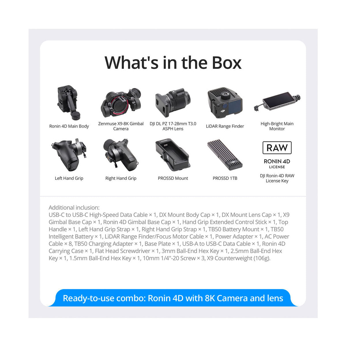 DJI Ronin 4D 4-Axis Cinema Camera 8K Combo Kit with DL PZ 17-28mm T3.0