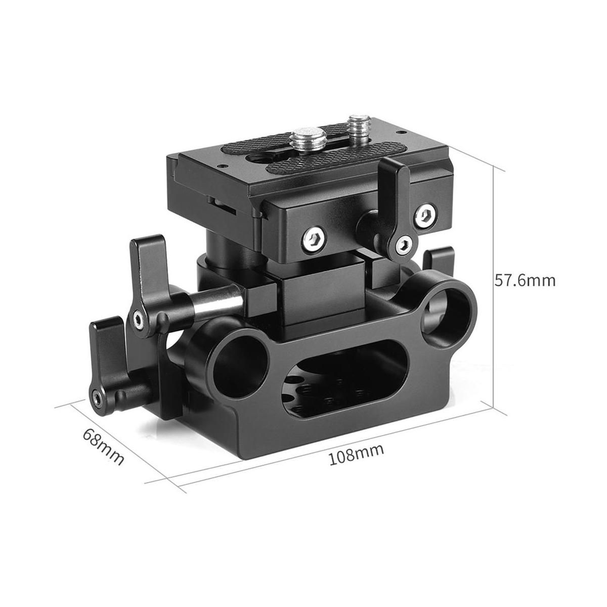 SmallRig Universal 15mm Rail Support System with Quick Release Knob