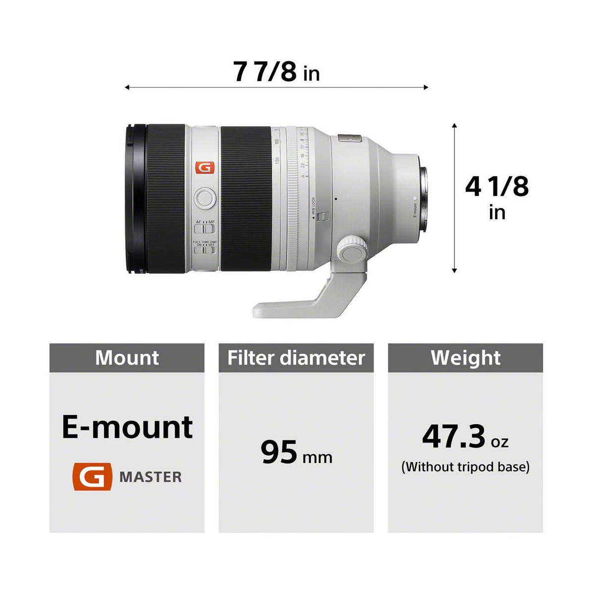 Sony FE 50-150mm f2 GM Lens