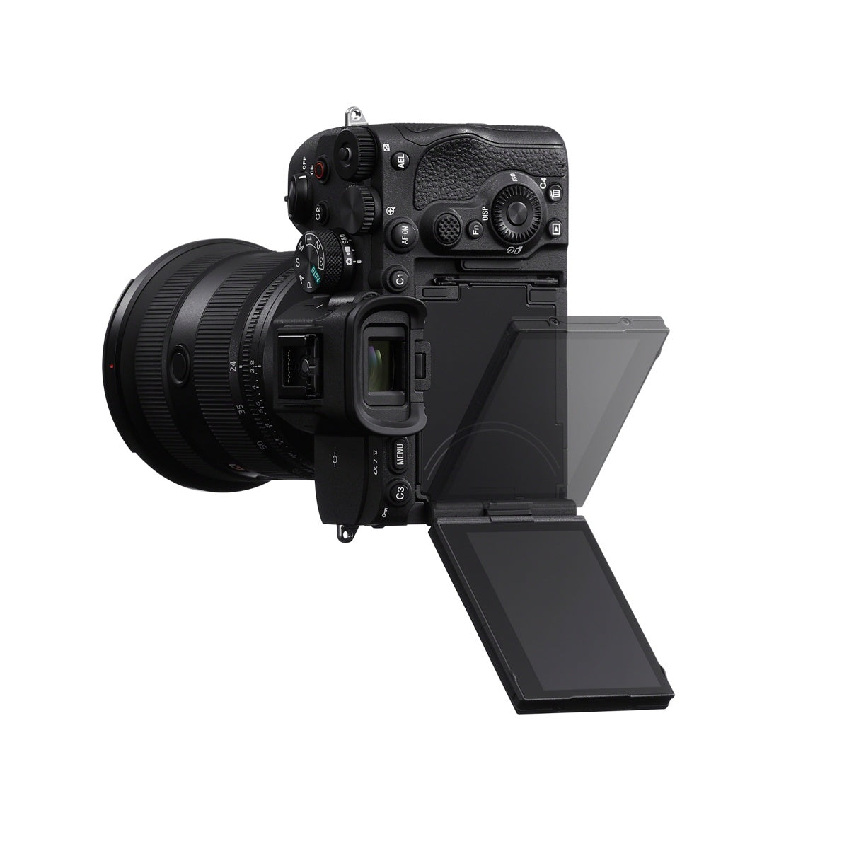 Sony Alpha a7 V Mirrorless Camera LCD Screen Vertical View Available at Pictureline