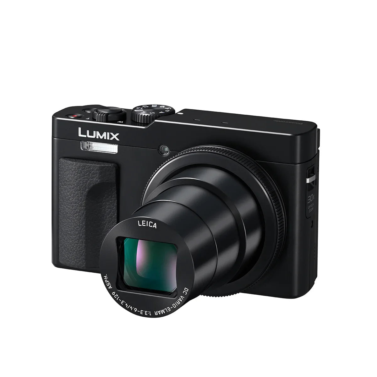 Panasonic Lumix DC-ZS99 Digital Camera in Black with zoom lens extended