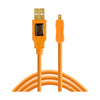 Tether Tools TetherPro USB 2.0 to Mini-B 8-Pin, 15' (4.6m), ORG