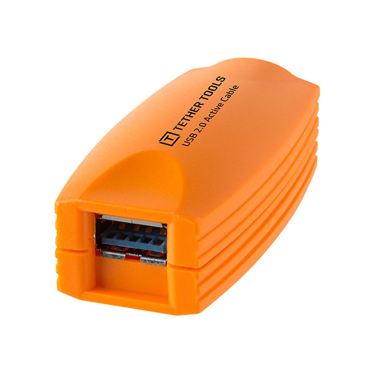 Tether Tools TetherPro USB 2.0 to USB Female Active Extension, 16' (5m), ORG