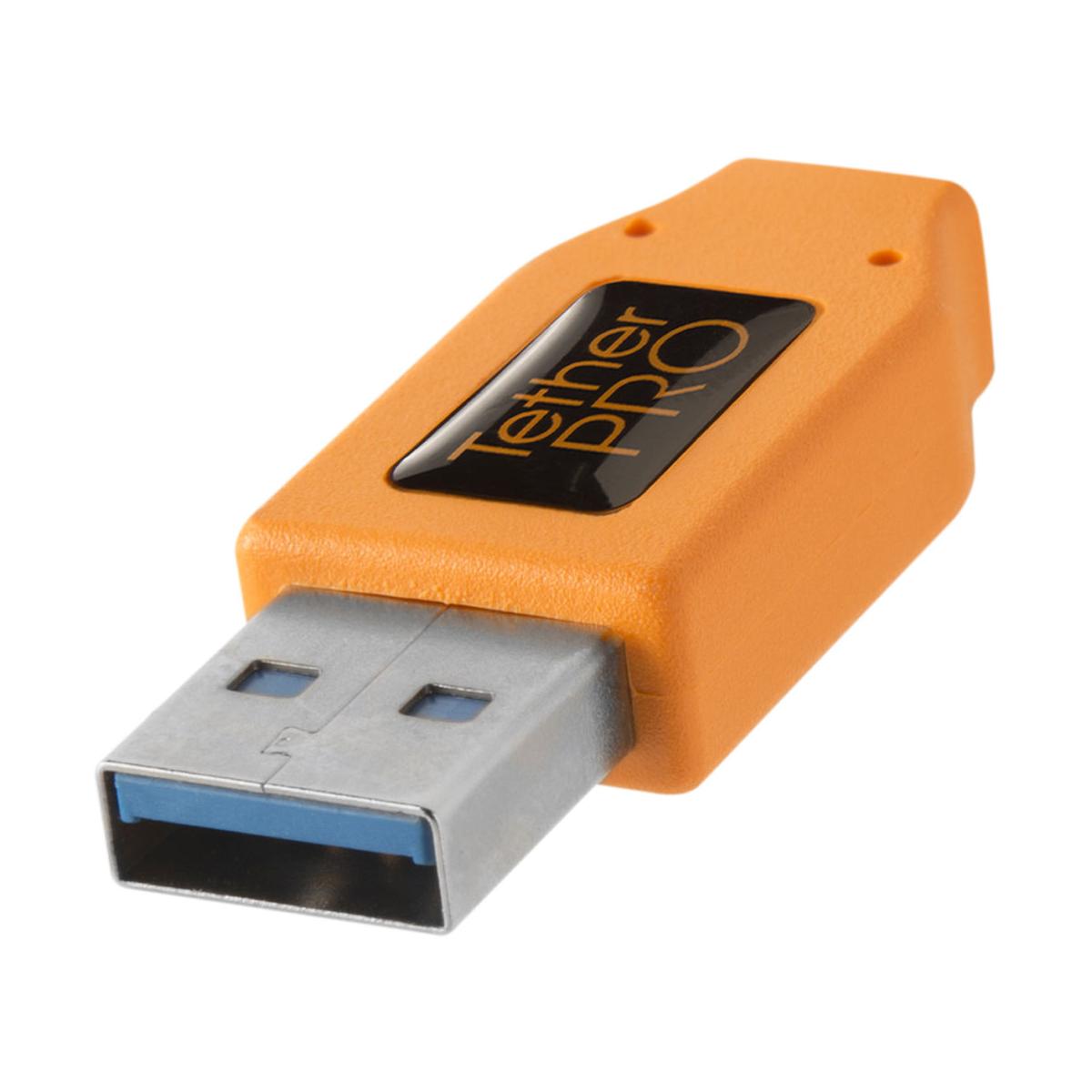 Tether Tools TetherPro USB 3.0 to Micro-B, 15' (4.6m), ORG