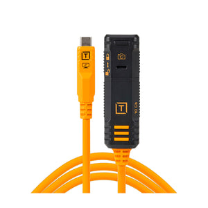TetherPro Optima 10G USB-C TetherBoost Locking Extension Cable, 16’ Orange