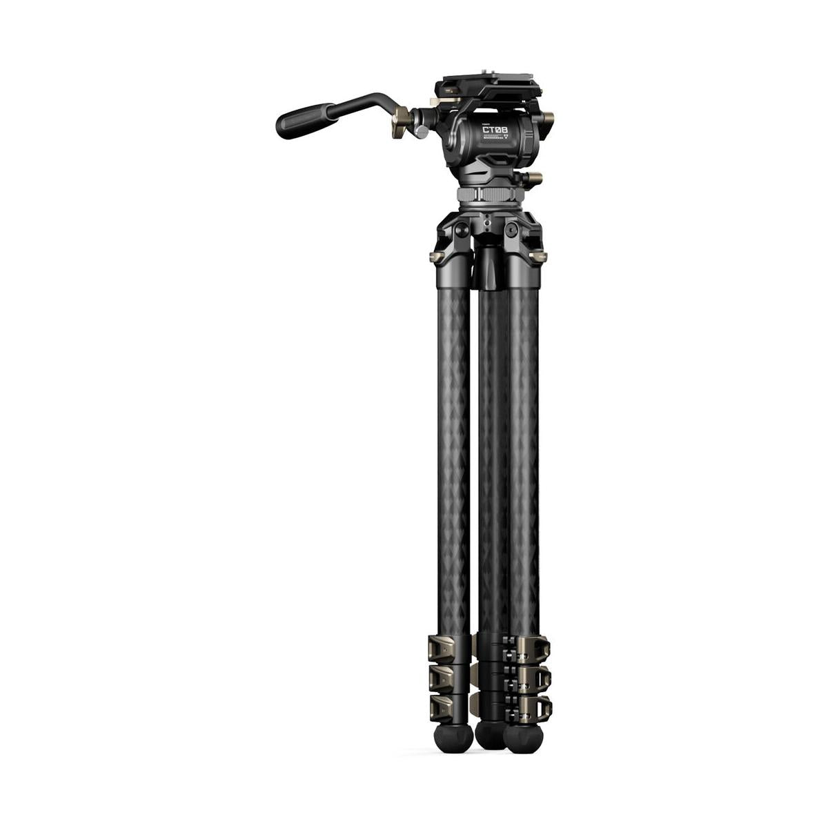 Tilta CT08 Cine Fluid Head with 3-Stage Carbon Fiber Tripod Legs (Space Gray)
