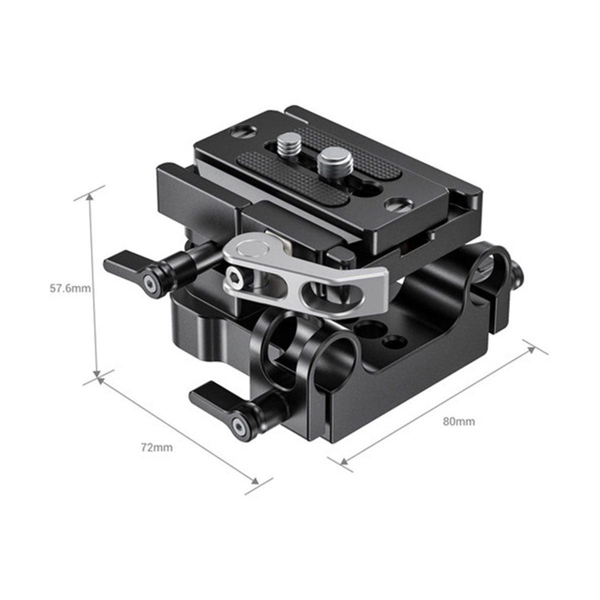 SmallRig Universal 15mm Rail Support System with Quick Release Plate