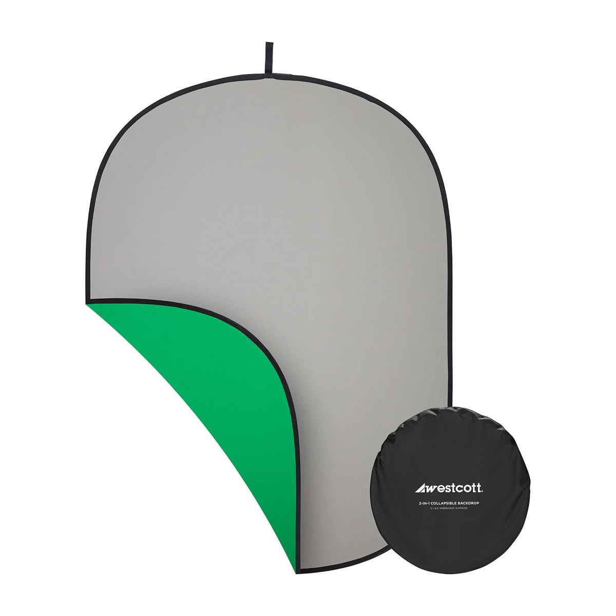 Westcott Collapsible 2-in-1 Gray & Green Screen Backdrop (5' x 6.5')