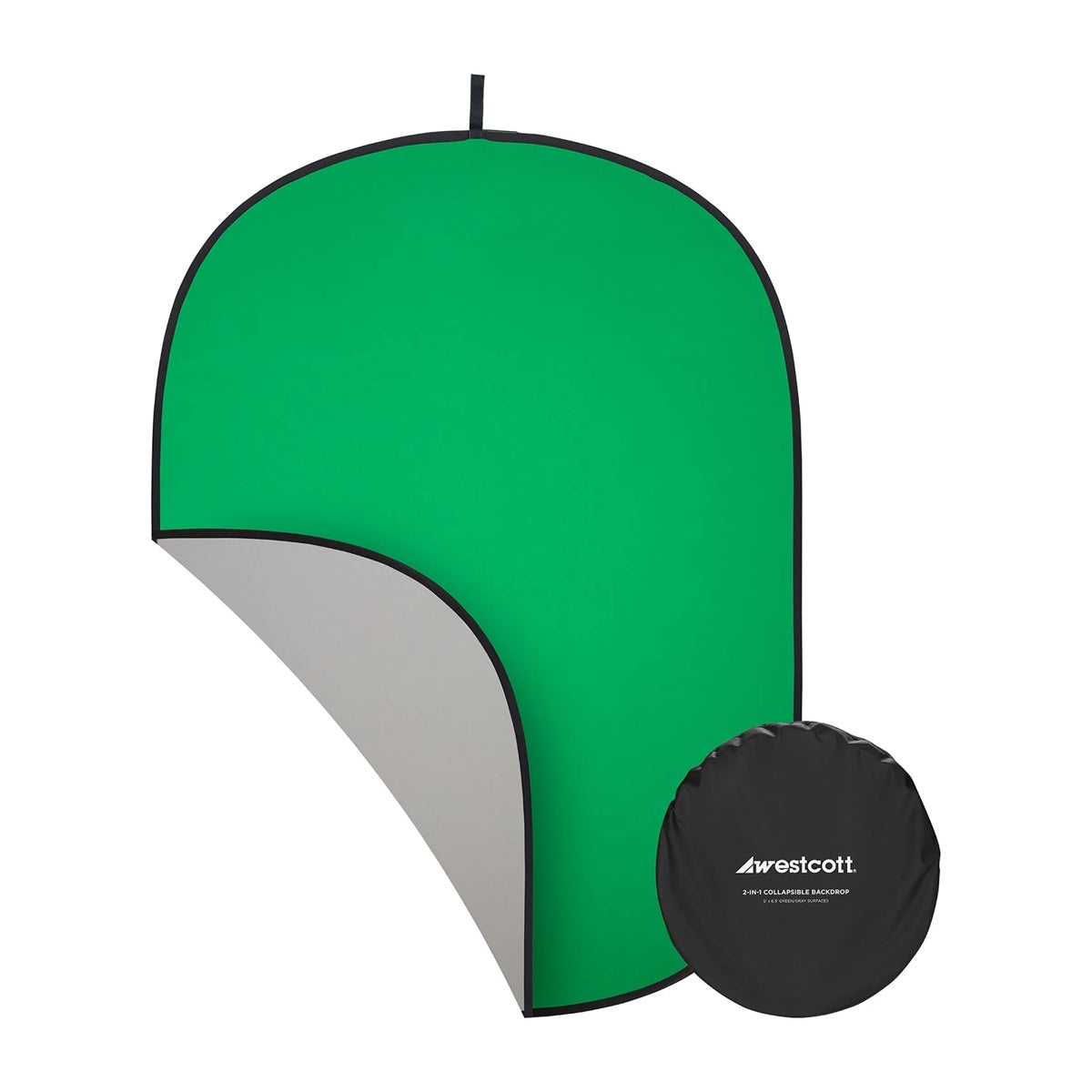 Westcott Collapsible 2-in-1 Gray & Green Screen Backdrop (5' x 6.5')