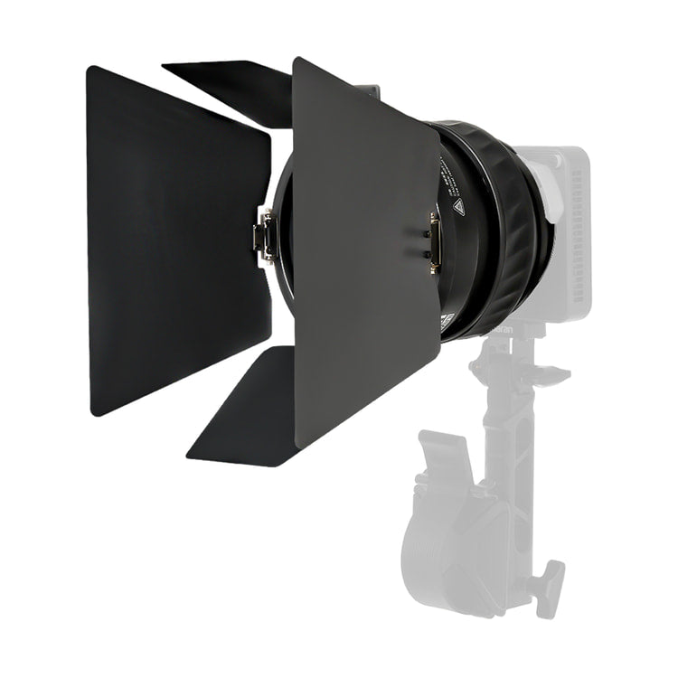 Amaran Mini Fresnel for Ray 60c & 120c — rear three quarter view mounted on compatible light view