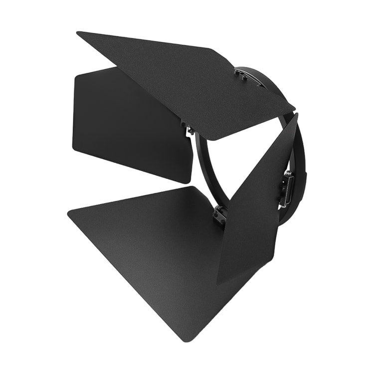 Amaran Mini Fresnel for Ray 60c & 120c — rear three quarter view with barn doors view