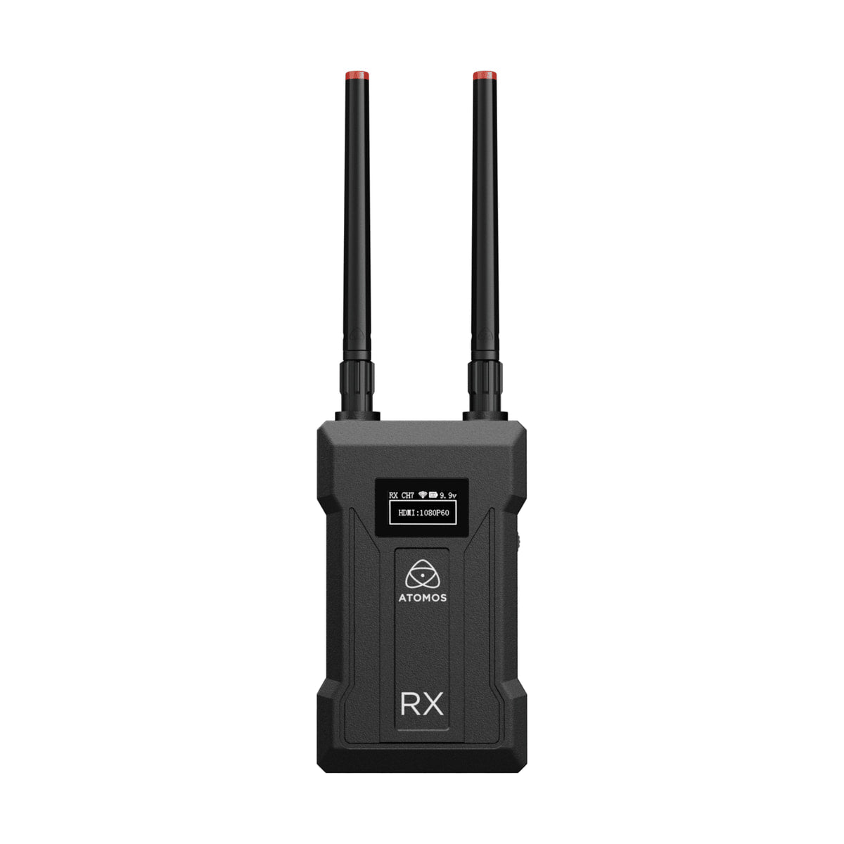 Atomos RX 4K/HD Receiver — front view with antennas view