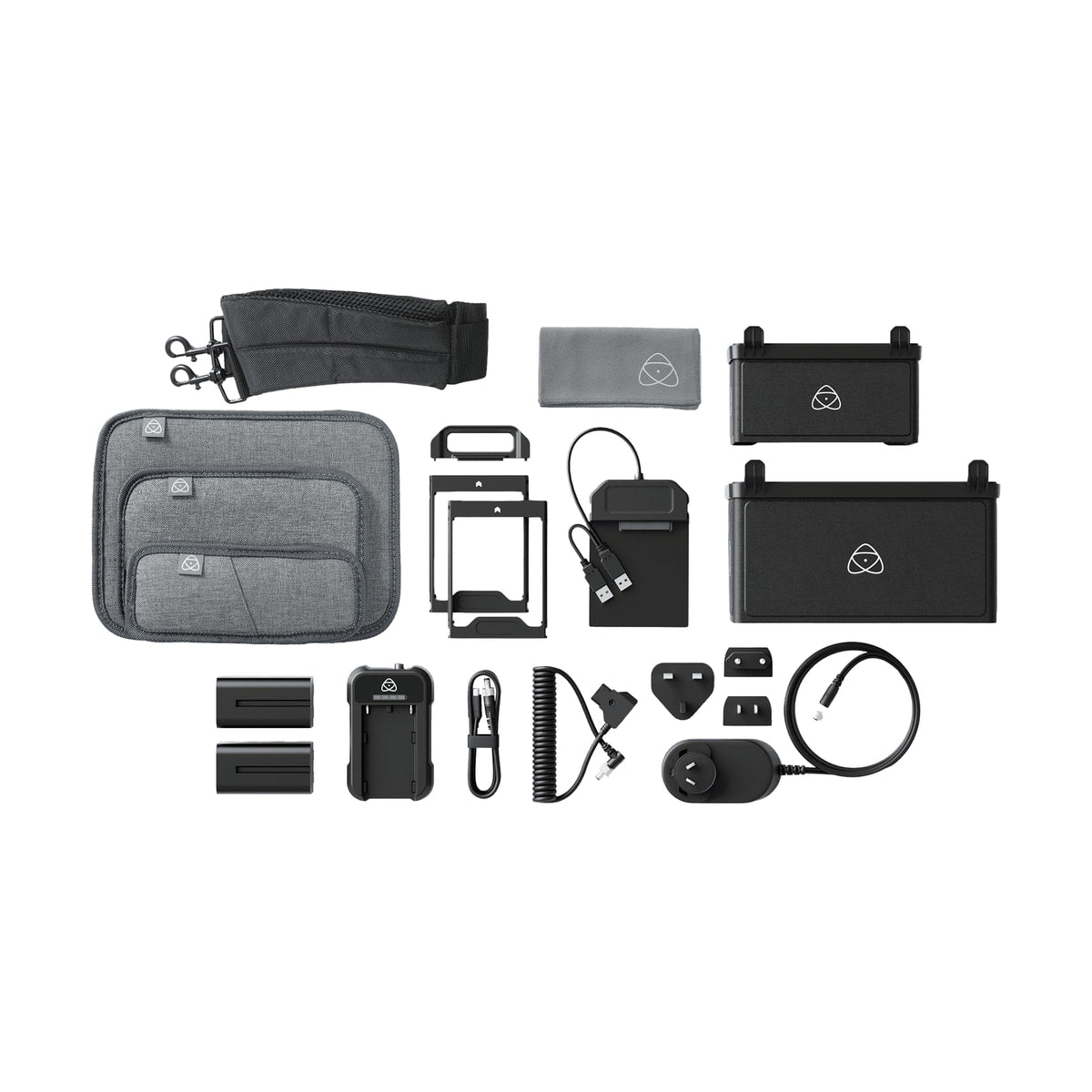 Atomos Universal Accessory Kit for 5 and 7" Monitors/Monitor-Recorders — open accessory kit and hprc hard case view