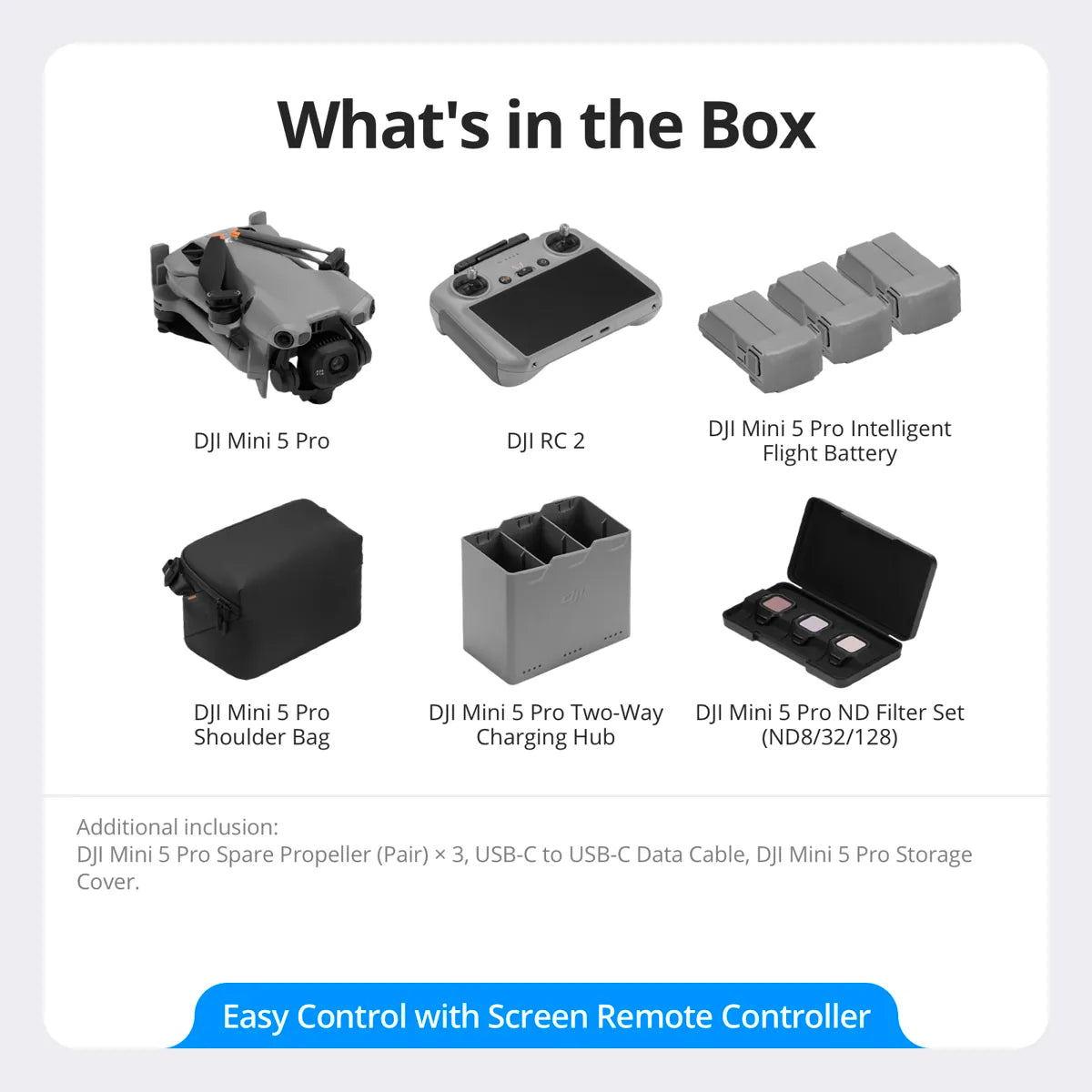 DJI Mini 5 Pro Fly More Combo with RC 2 Controller