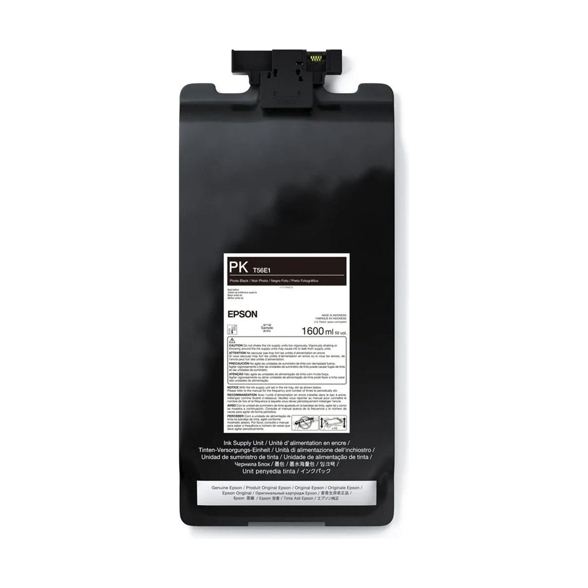 Epson T56E120 UltraChrome PRO12 Photo Black Ink Pack For P20570 Printer — front view
