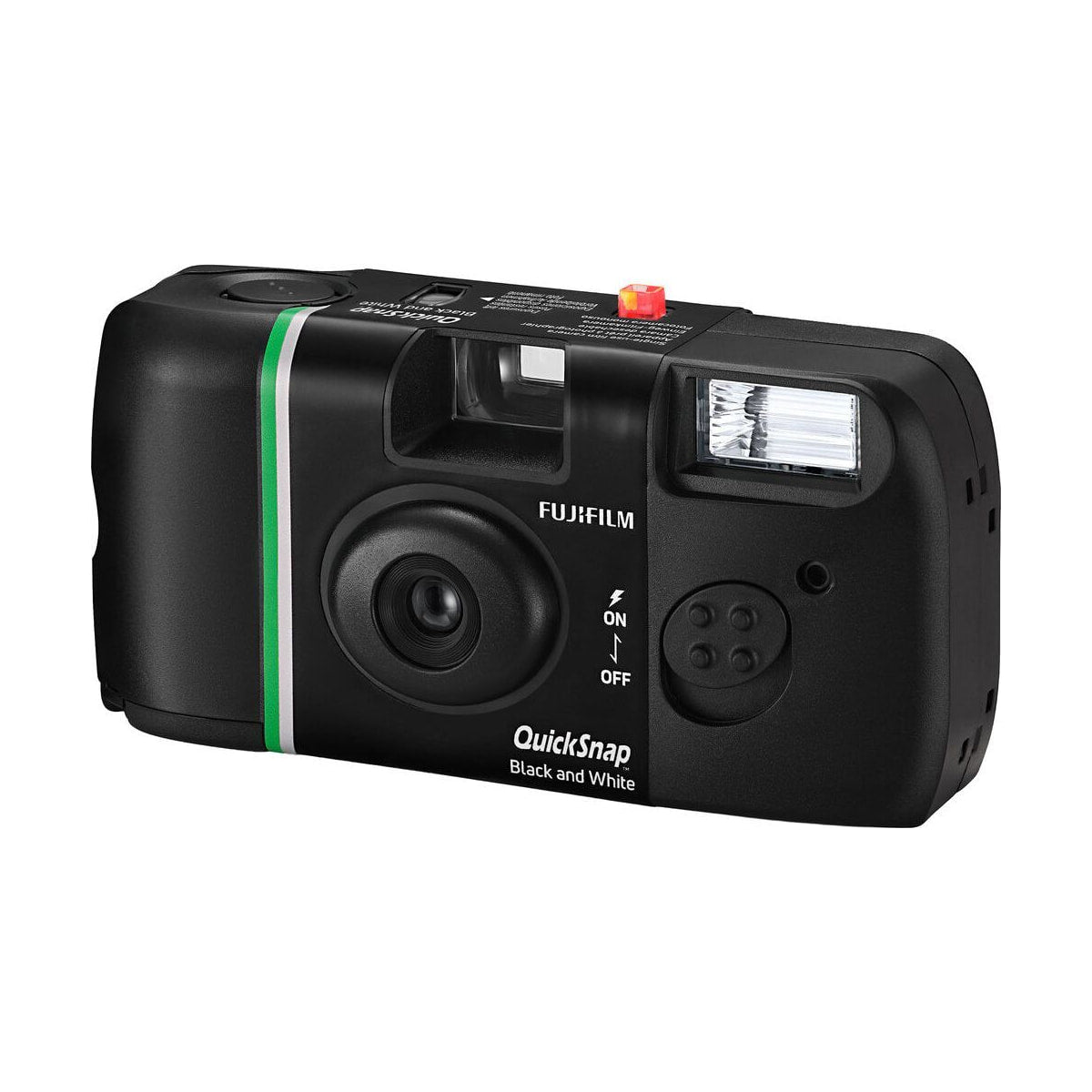 Fujifilm QuickSnap Black and White One-Time-Use Disposable Camera (27 Exposures) — front view