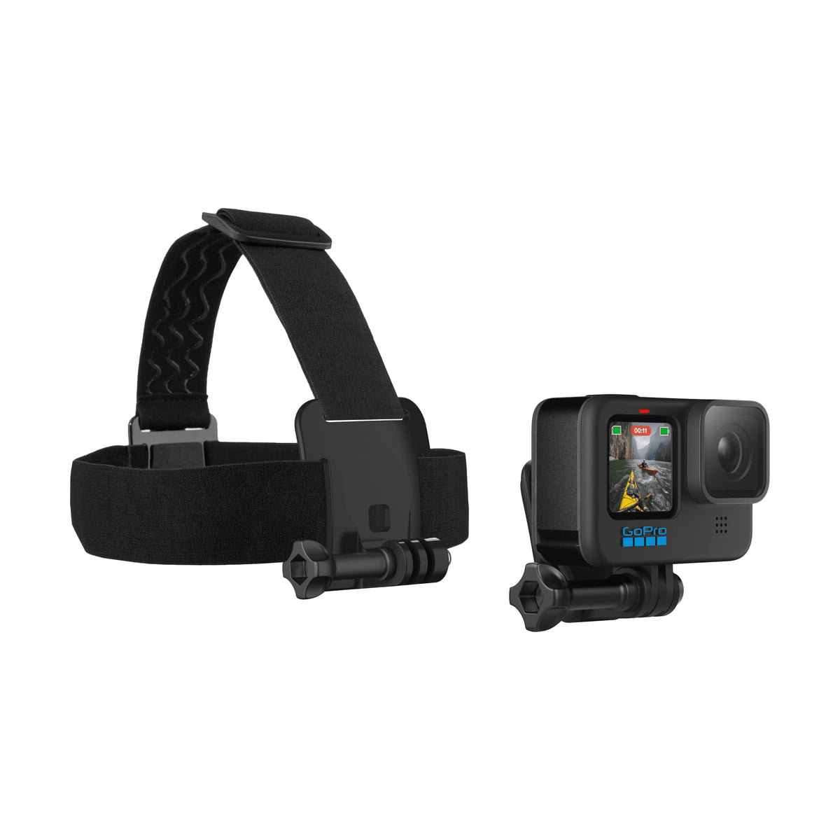 GoPro Head Strap + QuickClip — head strap and quickclip with gopro camera front studio view view