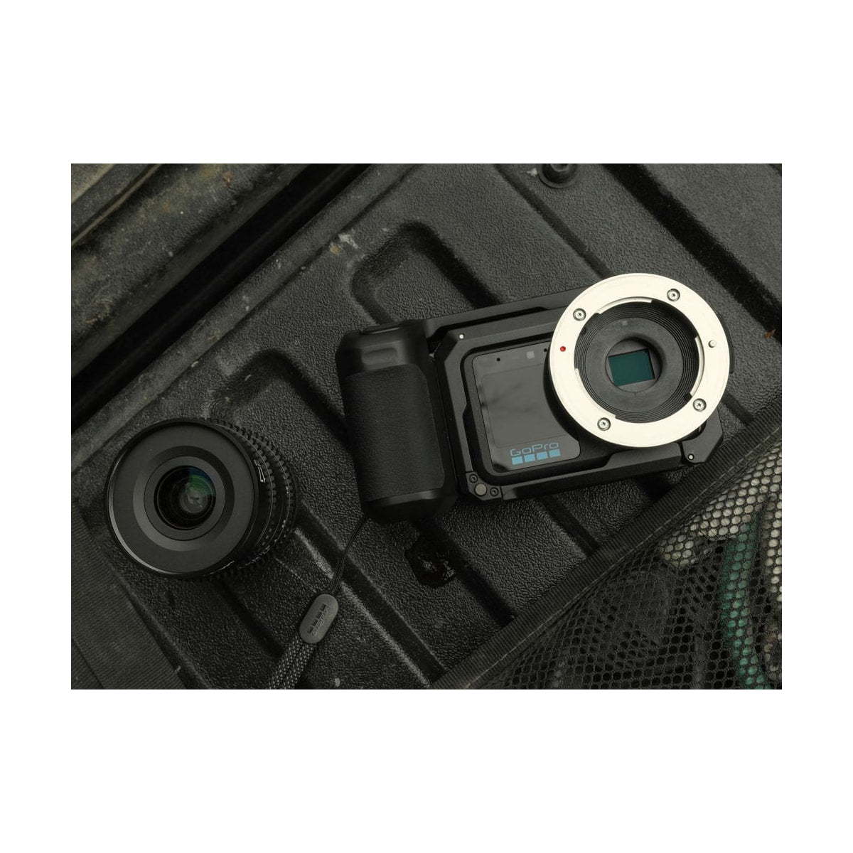 GoPro Mission 1 Pro ILS Camera — top down camera body view with a separate lens alongside view