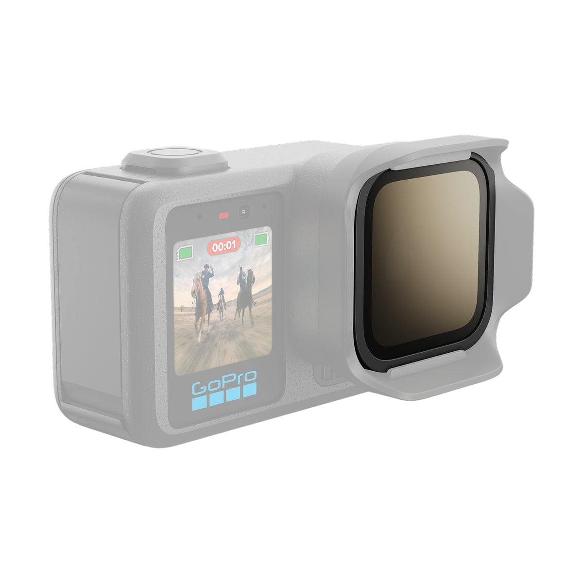 GoPro ND Filter 4-Pack for Mission 1 Cameras — nd filter fitted to mission 1 camera view