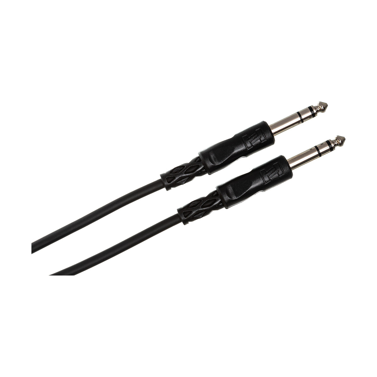 Hosa 1/4" TRS Male to 1/4" TRS Male Audio Cable (15') — coiled cable angled view view