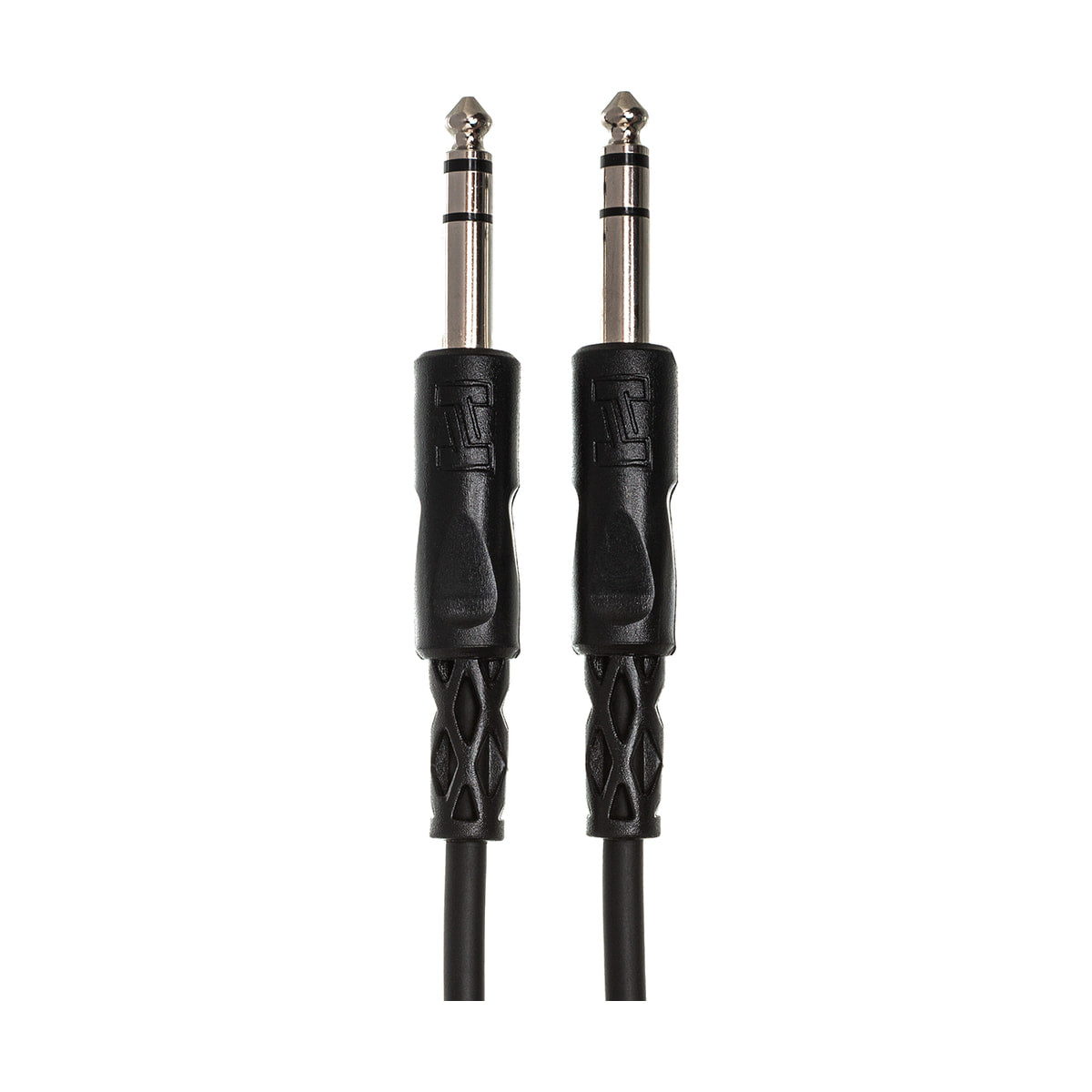 Hosa 1/4" TRS Male to 1/4" TRS Male Audio Cable (15') — connector close view view