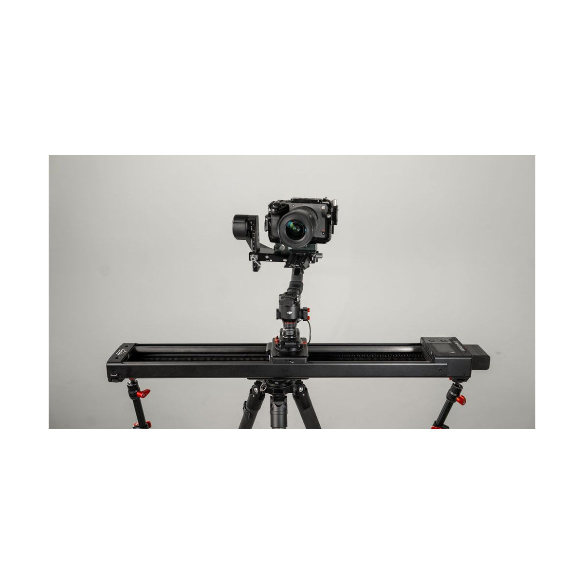 iFootage Shark Slider Nano II-860 24.9" Motorized Camera Slider — motorized camera slider with camera mounted view