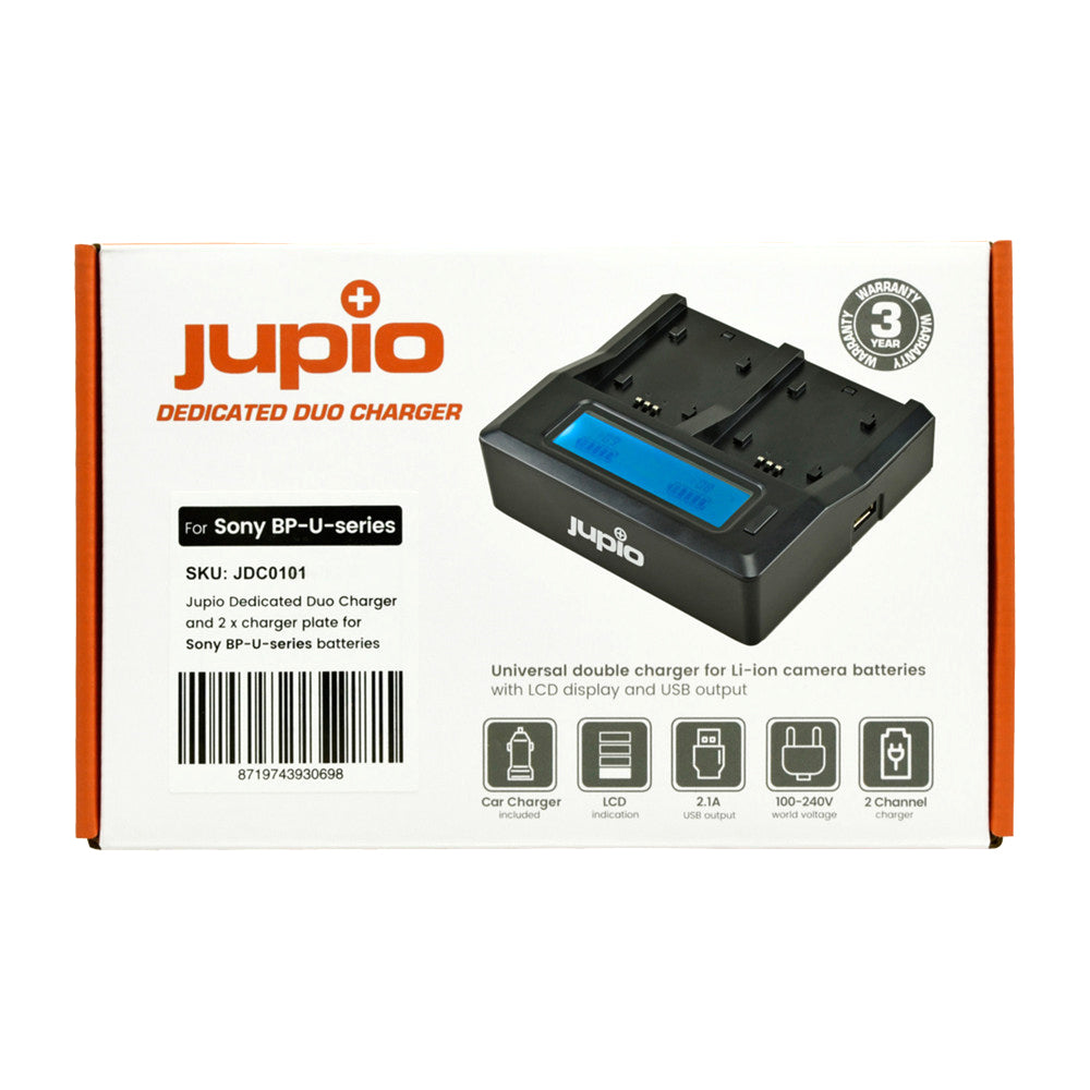 Jupio Duo Charger for Sony BP-U Series Batteries