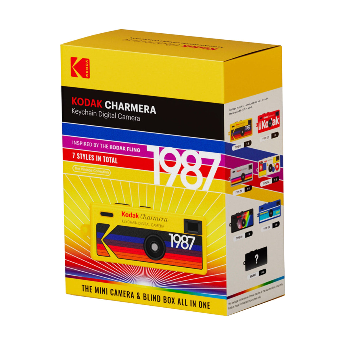 Kodak Charmera Key Chain Digital Camera (Blind Box) — blind box collection packaging front view