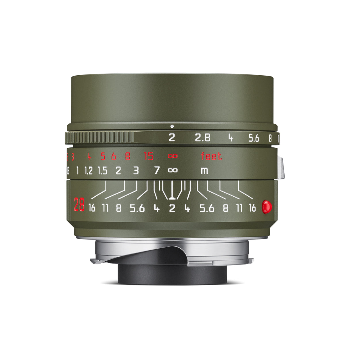 Leica 28mm f/2 Summicron-M ASPH Lens (Safari Green)