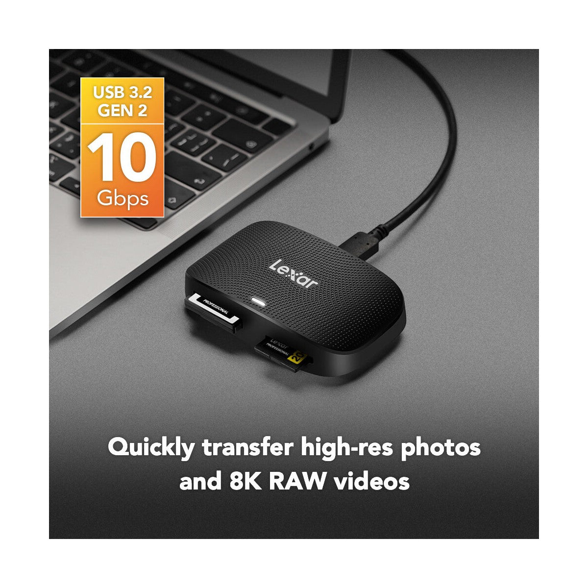 Lexar Dual-Slot CFExpress Type-B & SD Card Reader